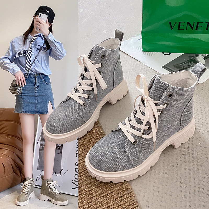 [ ORIGINAL IMPORT ] Sepatu Boots Korea Wanita Import Boots Jeans Premium Quality SI 159