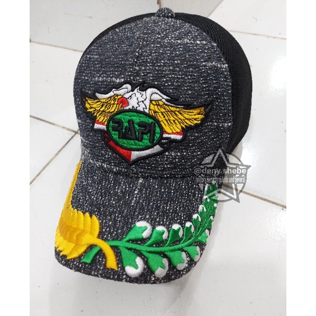 TOPI RAPI OVAL BAHAN TIKAR KOMBINASI PLUS NAMA&amp;CALZIGN