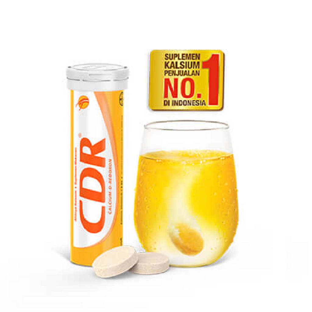 CDR Redoxon Berocca Fortos Suplemen Kalsium Rasa Jeruk / Fruit Punch 10 Tablet
