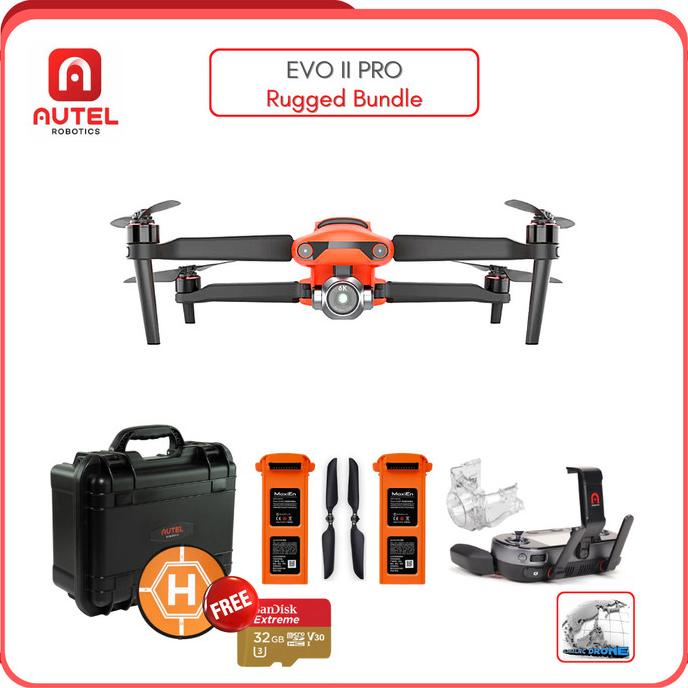 [ Promo ] Drone Autel Evo 2 Pro Evo Ii Pro Rugged Bundle 6K 20Mp 9Km 40Menit - Drone Kamera Dan Akse