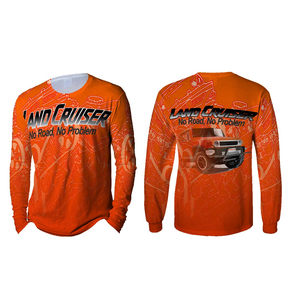 Kaos Pria Lengan Panjang Land Cruiser 3D Full Print 001