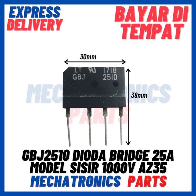 [SMC-9084] GBJ2510 DIODA BRIDGE 25A MODEL SISIR 1000V AZ35