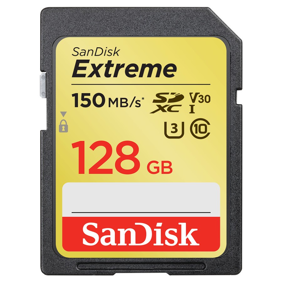 SanDisk Extreme SDXC UHS-I SD Card 128GB Speed Up To 180mbps - Garansi Resmi 10 Tahun