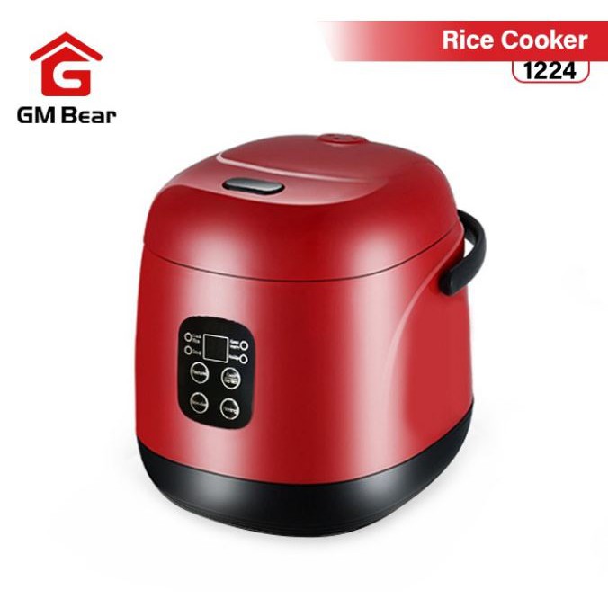 GM Bear Smart Mini Multifunction Rice Cooker Red 1224- Penanak Nasi Mini Multifungsi