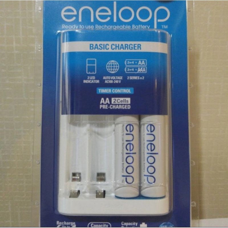 panasonic ENELOOP charger/charger panasonic +2 baterai AA 2000mAh