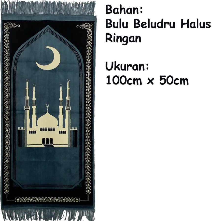 Sejadah Sajadah Travel Bulu Bludru Halus Murah Ukuran 100x50 100 x 50