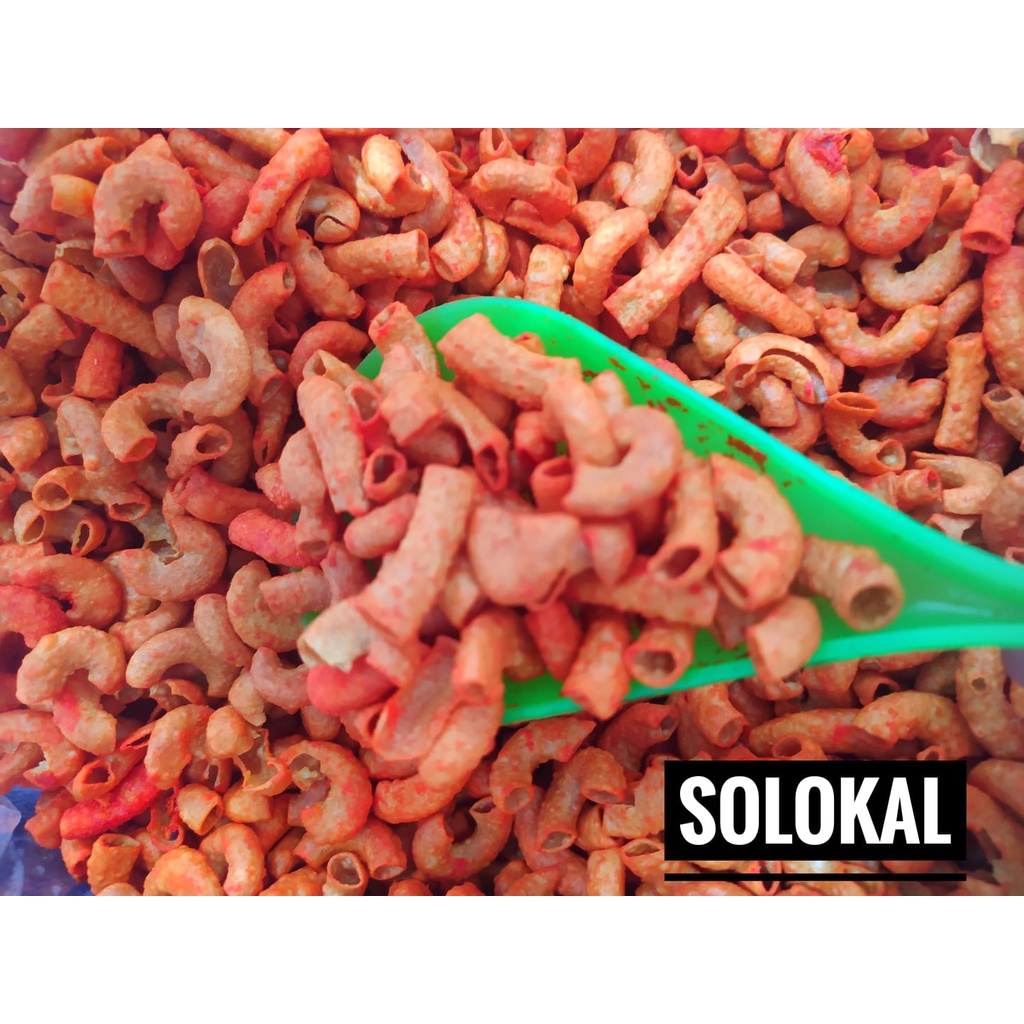 

250gram Makaroni Bantet Pedas Udang Juara Camilan Enak Kriuk