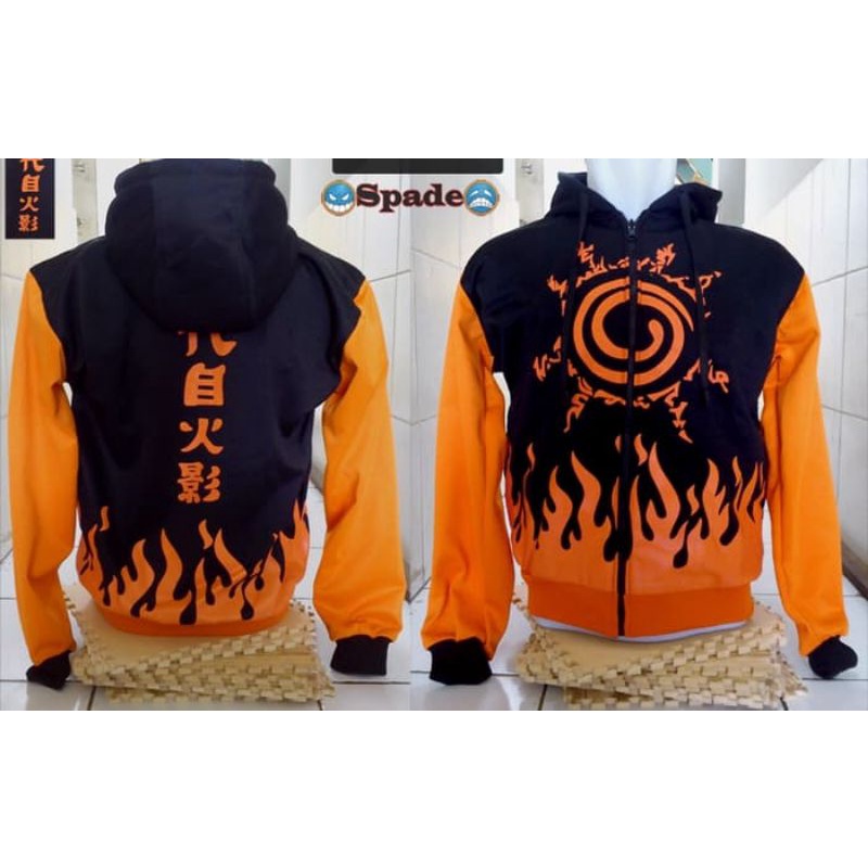 JAKET SWEATER HOODIE WIBU PRIA-WANITA ANIME NARUTO SEGEL KYUBI COOSLAY KEREN TERLARIS-JAKET ANAK-JAK