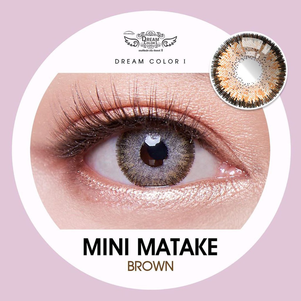 matake diameter 14mm Dreamcolor1 Gray Brown mini lensa kontak