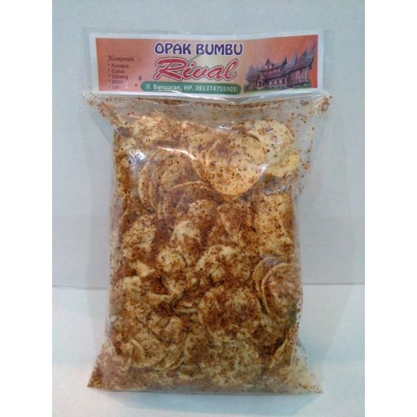 

Kerupuk Opak Bumbu 200 gram Rival - Asli Padang