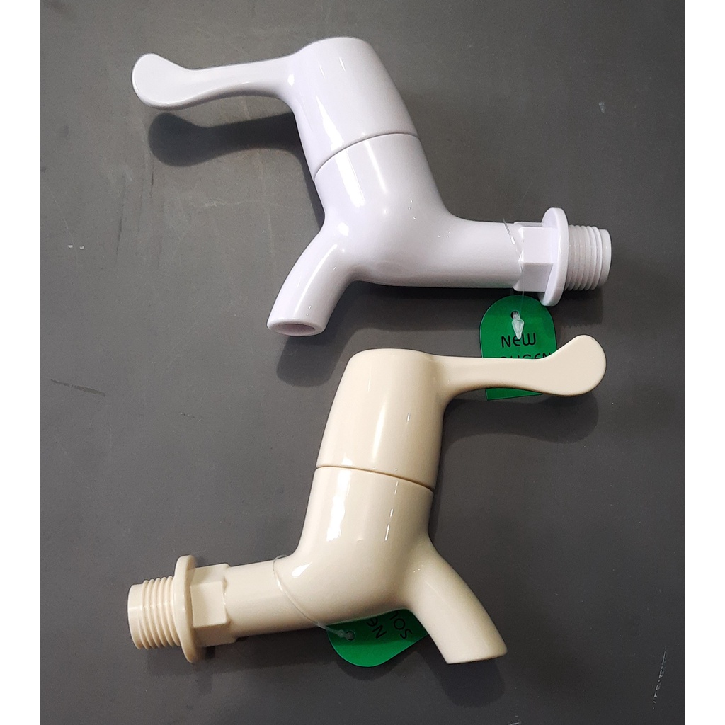 Kran Air Tembok PVC Engkol 1/2inci Soligen / Keran Air (D4185)