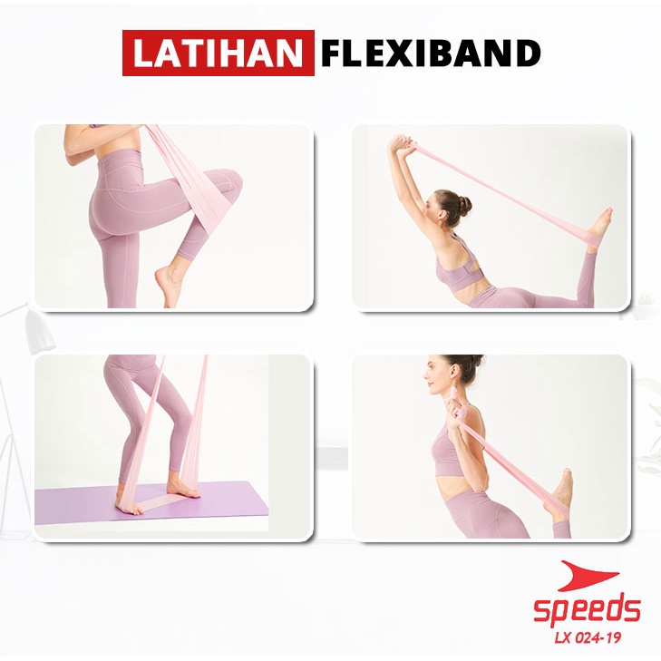 SPEEDS Flexiband Bahan Latex Resistance Band Elastis Alat Olahraga Karet Fitness Gym 024-19-6