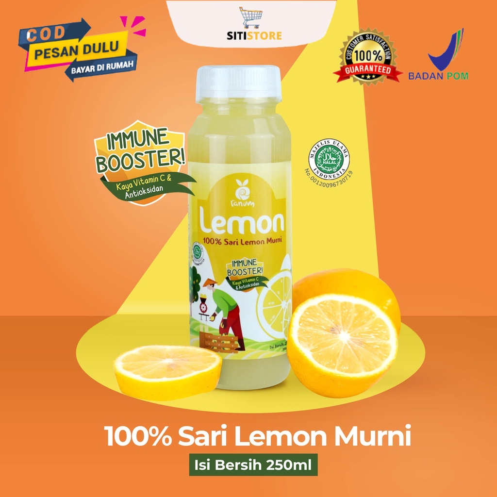 

Minuman Sari Lemon Murni (250ml) 100% Fresh Lemon Peras Asli