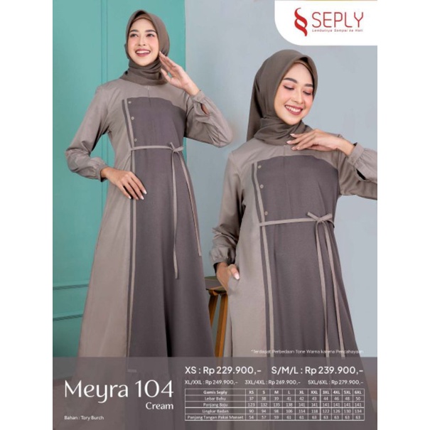 GAMIS SEPLY MEYRA 104 GREEN DAN CREAM