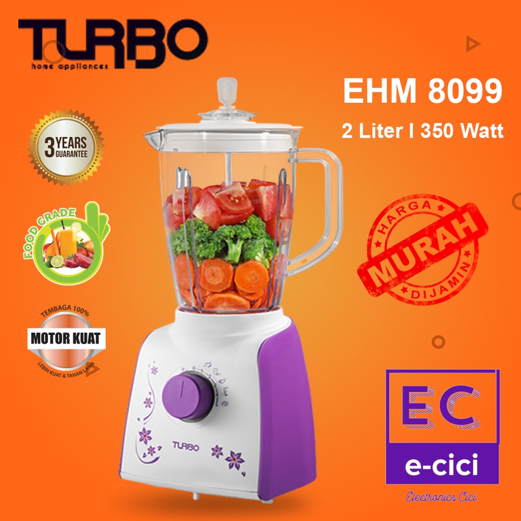 Turbo 8099 Plastic Blender / Blender Plastik EHM8099/ Turbo  EHM8099