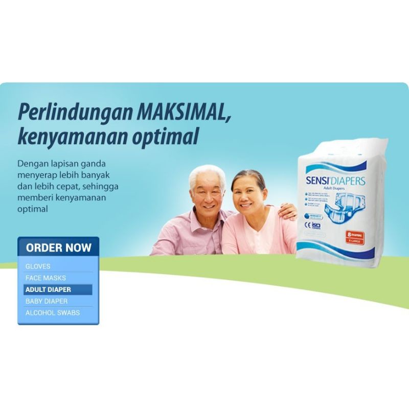 SENSI Popok dewasa Perekat / Adult diapers dewasa S12/M10/L10/XL8 - Pempers dewasa