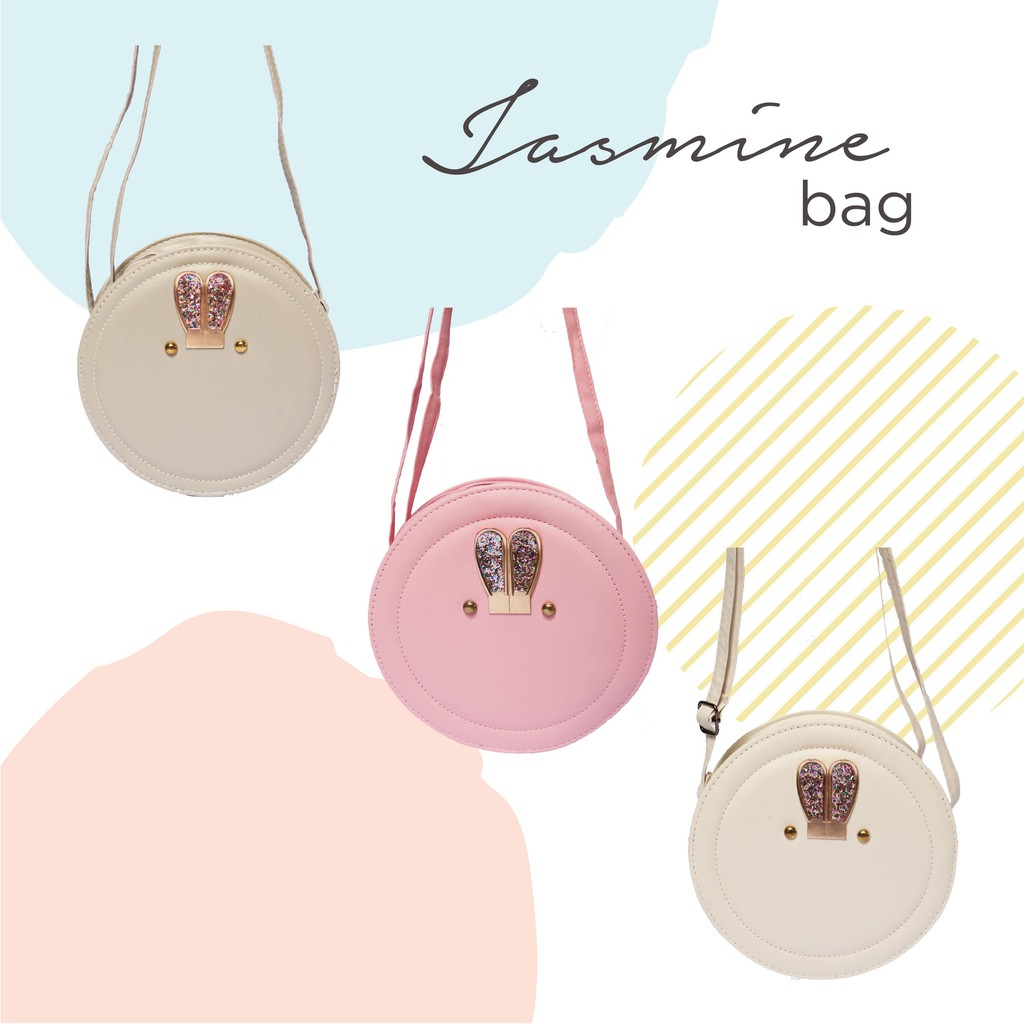 Tas Selempang Wanita Korea Import Tas Sling Bag Bulat Cantik