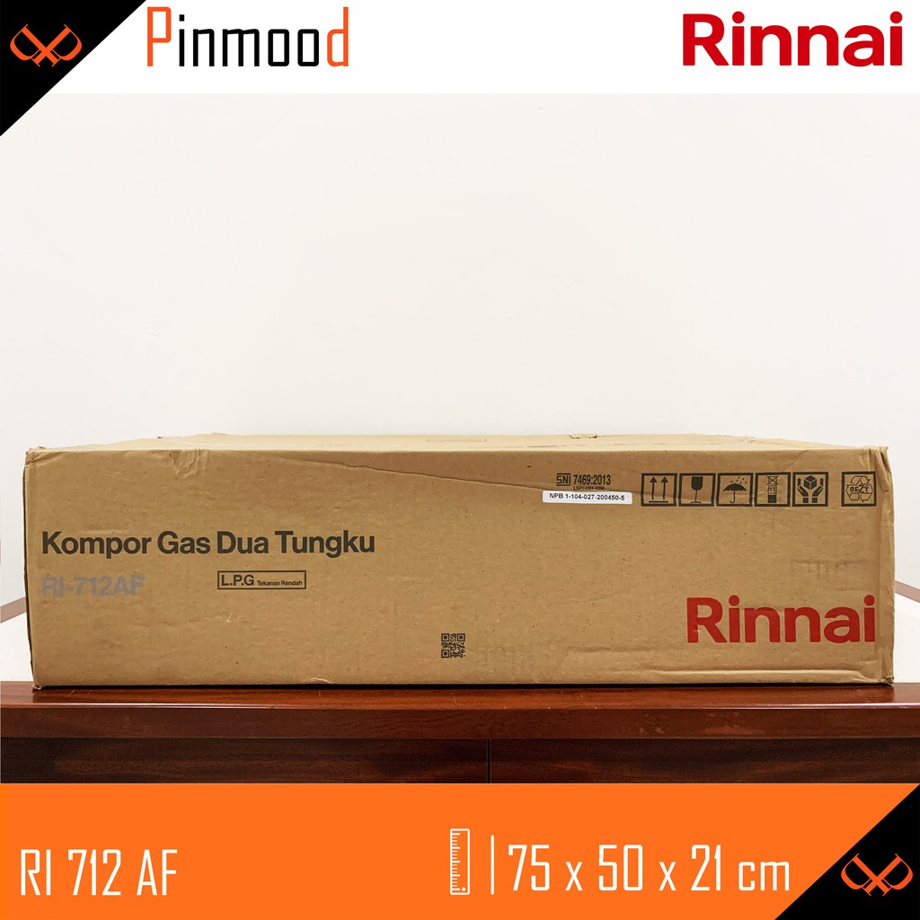 RINNAI KOMPOR GAS RI-712 AF 2 TUNGKU JUMBO MOTIF BUNGA CANTIK