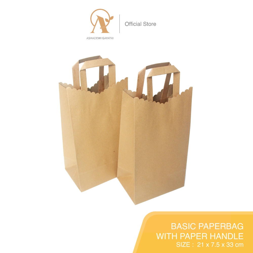 

Ashadewi Gayatri - Daisy Paperbag with Handle / Paperbag / Goodie Bag / Brown Kraft