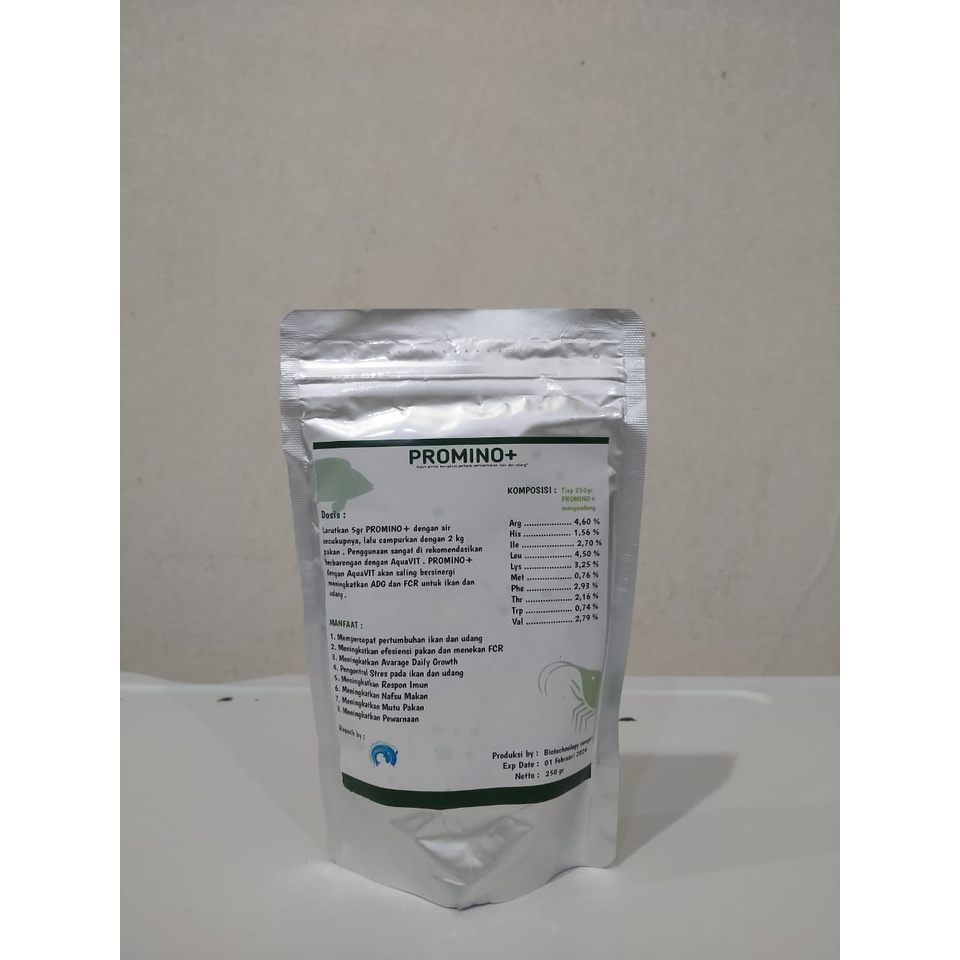 Asam Amino Esensial Lengkap Untuk Ikan dan Udang - PROMINO+ kemasan 500gr