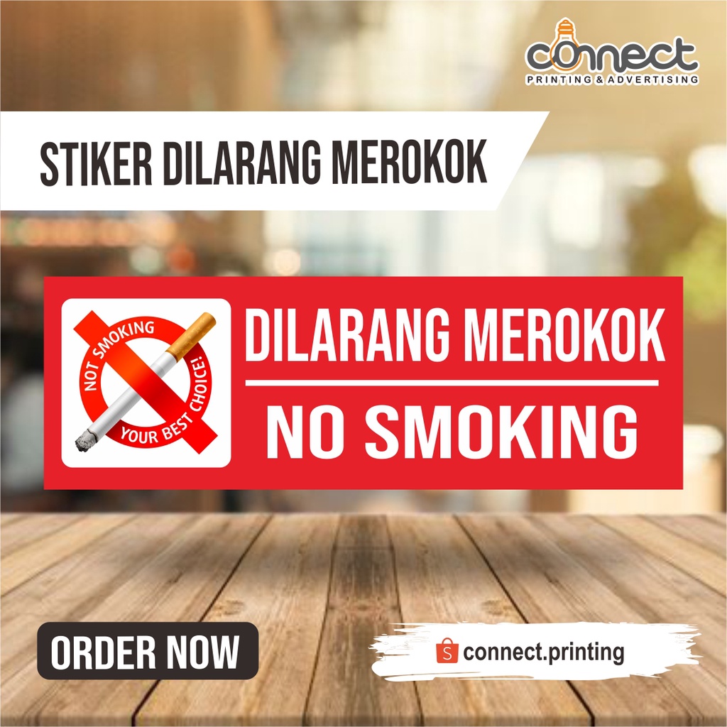 

Stiker Dilarang Merokok, Red stiker no smooking