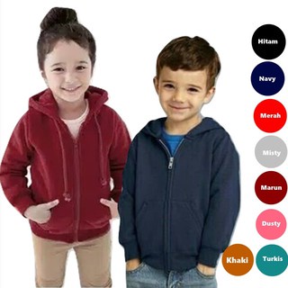 Jaket anak BORDIR NAMA hoodie resleting 1 tahun sampai 12 tahun