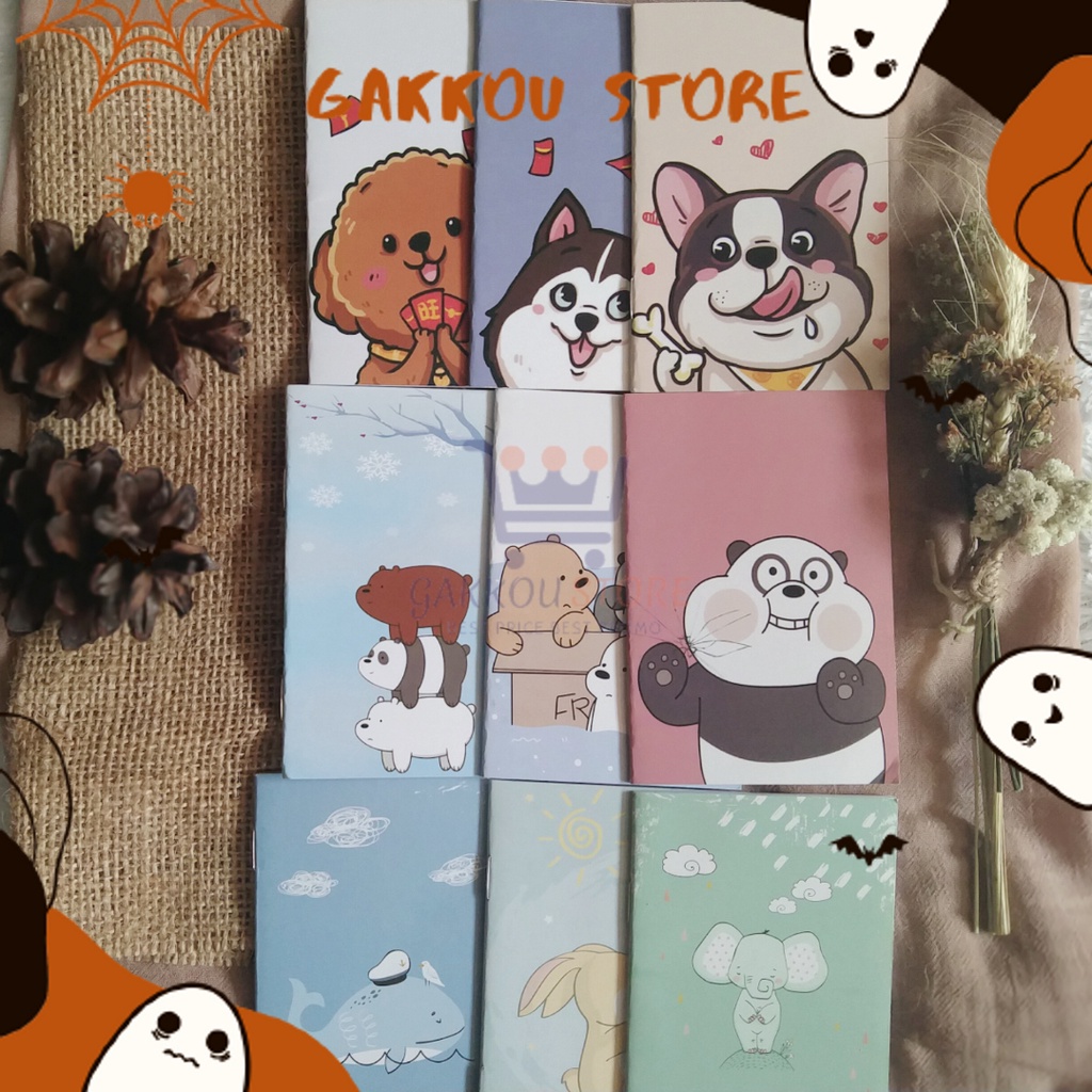 

Mini Book Buku Tulis Alamat A7 Spiral Diary Journal Animal Hewan Lucu Aesthetic Cute