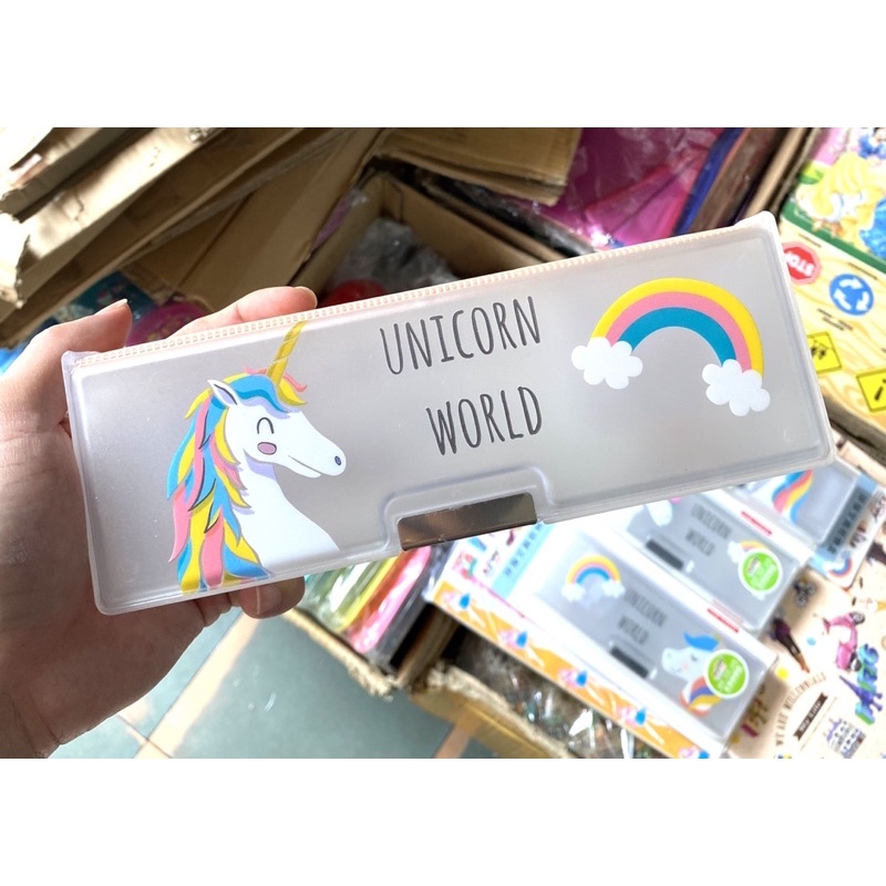 

KOTAK PENSIL UNICORN MAGNET TRANSPARAN MURAH