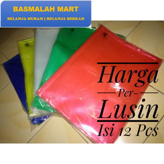 

Satu Lusin Map Plastik kancing 1 (satu) folder one / Big Murah Meriah Original