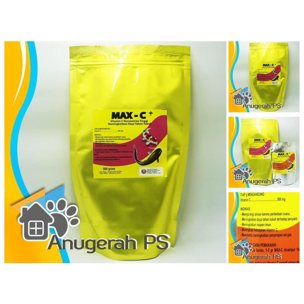 vitamin ikan max c+ 500 gram