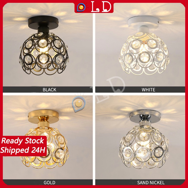 [COD]Lampu kristal Plafon Simple Minimalis Lampu Gantung Kristal Bulat ceiling lamp Lampu plafon ceiling minimalis kaca Lampu kristal plafon rumah modern