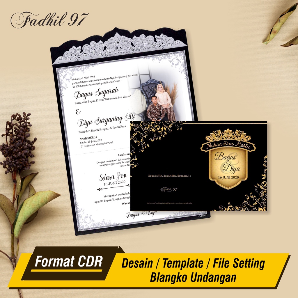 DESAIN TEMPLATE BLANKO UNDANGAN FADHIL 97