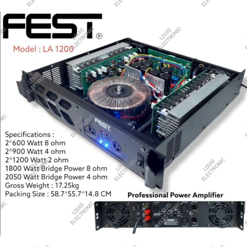 Power Amplifier FEST LA1200 LA 1200 ORIGINAL