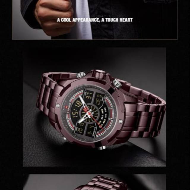 Jam Tangan Naviforce 9170 Original + Box Tali rantai