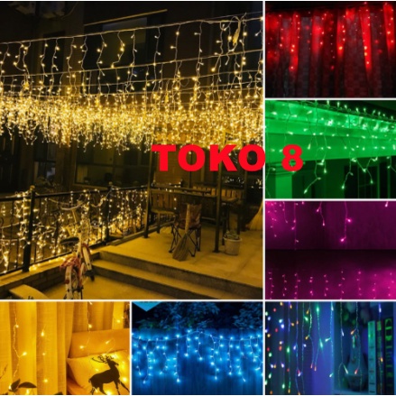 LAMPU NATAL TIRAI LED CURTAIN LIGHT | TUMBLR TIRAI LAMPU HIAS LAMPU KAMAR TIK TOK