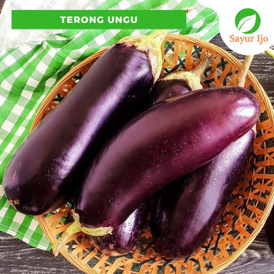 

Terong Ungu 950 - 1000 Gram Fresh Terung (Aubergine) Eggplant Sayur Hijau Segar