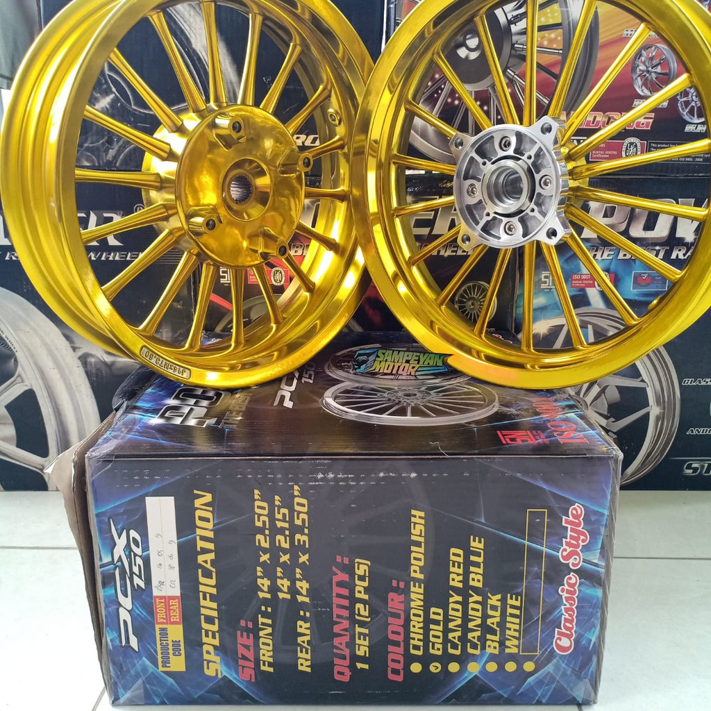Velg Matic Honda PCX Power 14 X 215 250 350 Gold Putih Power Classic Style