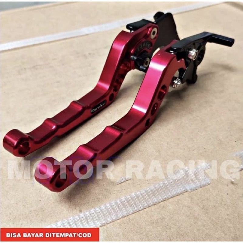 [PROMO] Handle REM dan KOPLING Stelan Variasi Motor FULL CNC Yamaha Vixion Old New RX King Scorpio Xabre R15 V3 New - MERAH HARGA 1 PAKET