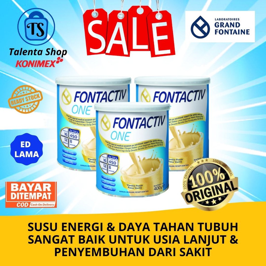 

FontActiv One Plus SUSU PROTEIN TINGGI UNTUK PENYEMBUHAN DAN DAYA TAHAN TUBUH 400 GR