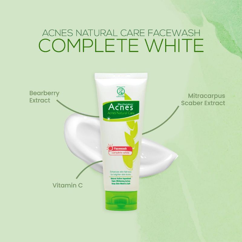 Acnes Natural Care Fashwash Complete White/Acnes Fashwash Complete White/Acnes Facial Wash/Facial Wa