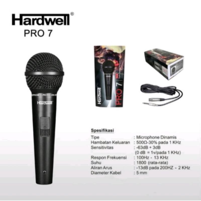 MICROPHONE MIC HARDWELL PRO 7 / MIC HARDWELL PRO 8 / MIC HARDWELL PRO 9 ORIGINAL GARANSI RESMI 1 TAHUN