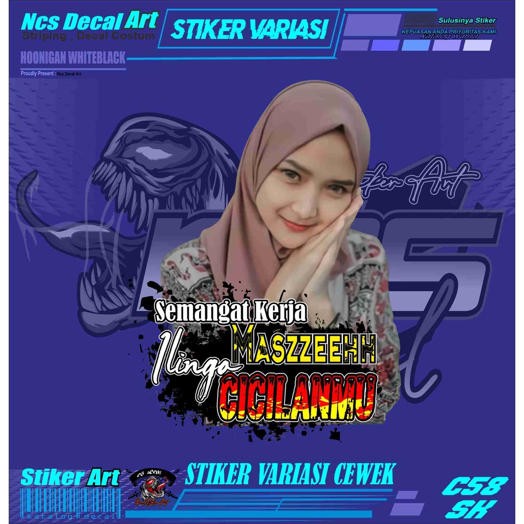 Mikhaeladsport Stiker Mobil Decal Gambar Cewek Keren Vektor / Sticker Motor Cewek Keren Stiker Cewek