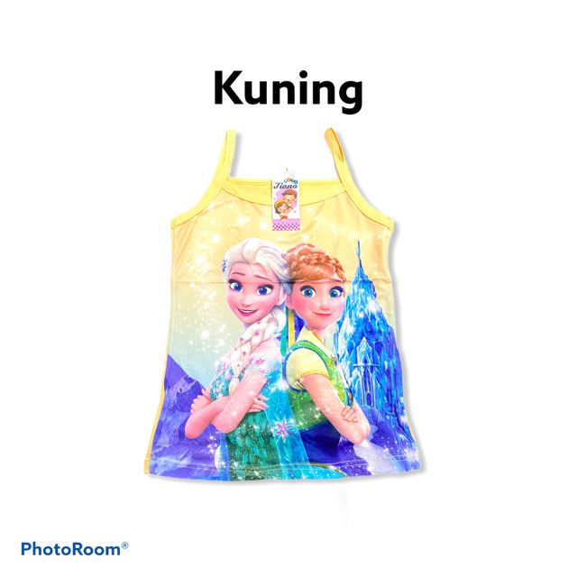 SINGLET ANAK PEREMPUAN FROZEN / KAOS DALAM ANAK PEREMPUAN / TANK TOP FROZEN