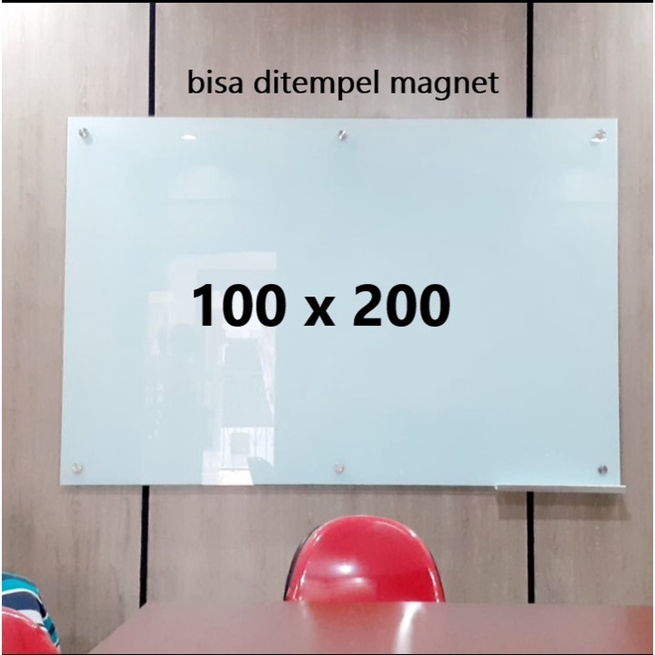 

papan tulis kaca 100 x 200 cm tebal 8mm