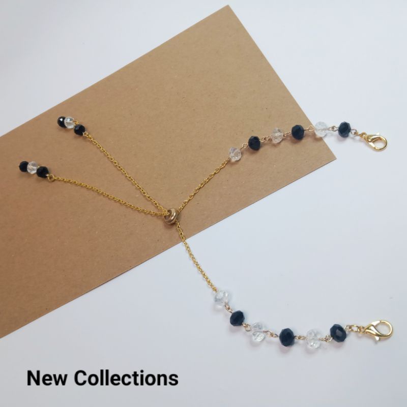 Strap Masker 2in1 Rantai Crystal Masker Adjustable Mask Lanyard Konektor Hijab Cantik