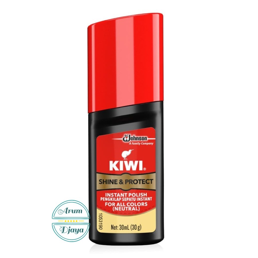Kiwi Shine &amp; Protect Instant Polish Neutral Kiwi Semir Sepatu Cair Netral 30mL