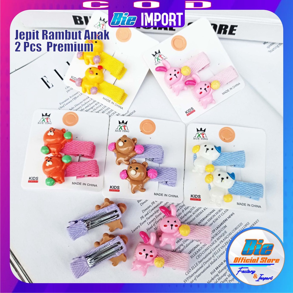 2 Pcs Jepit Anak Karakter Premium Impor Best Seller