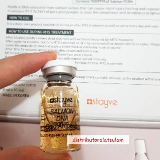 ➣ stayve salmon DNA gold ampoule booster serum bb glow ⅍