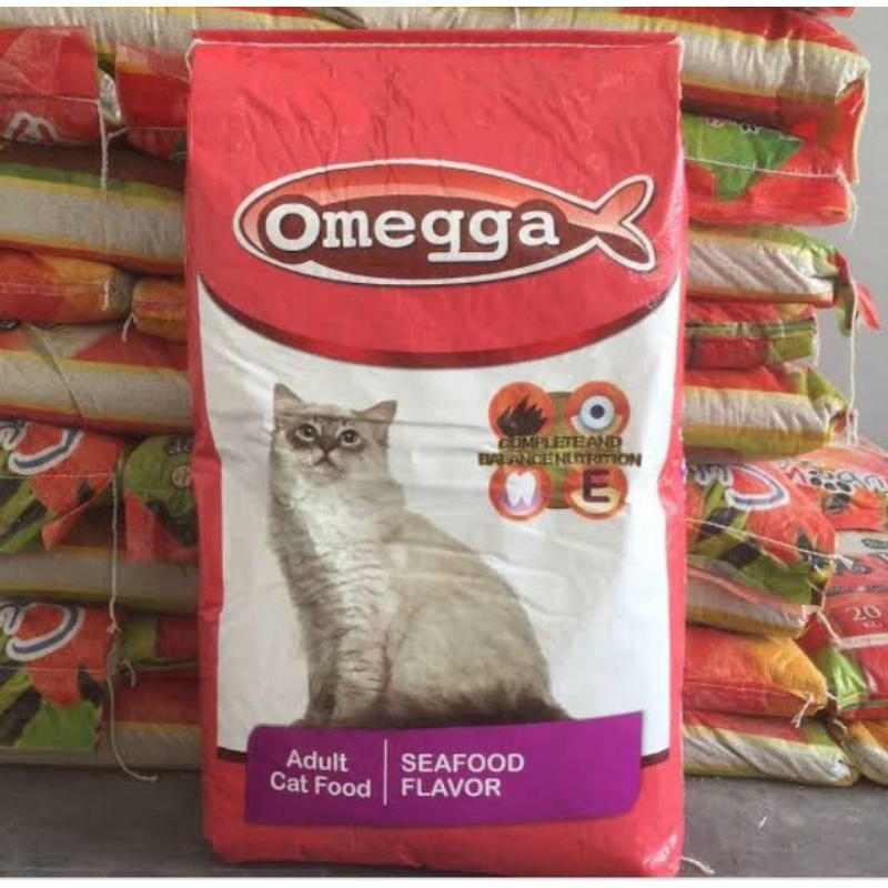 makanan kucing omega seafod 20 kg grab gojek