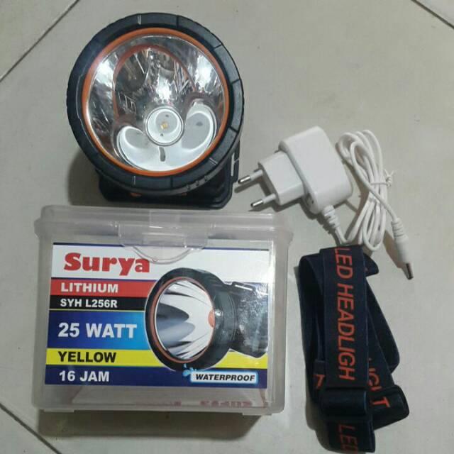 Senter Kepala Cas Surya SYH L256R 25 Watt Yellow